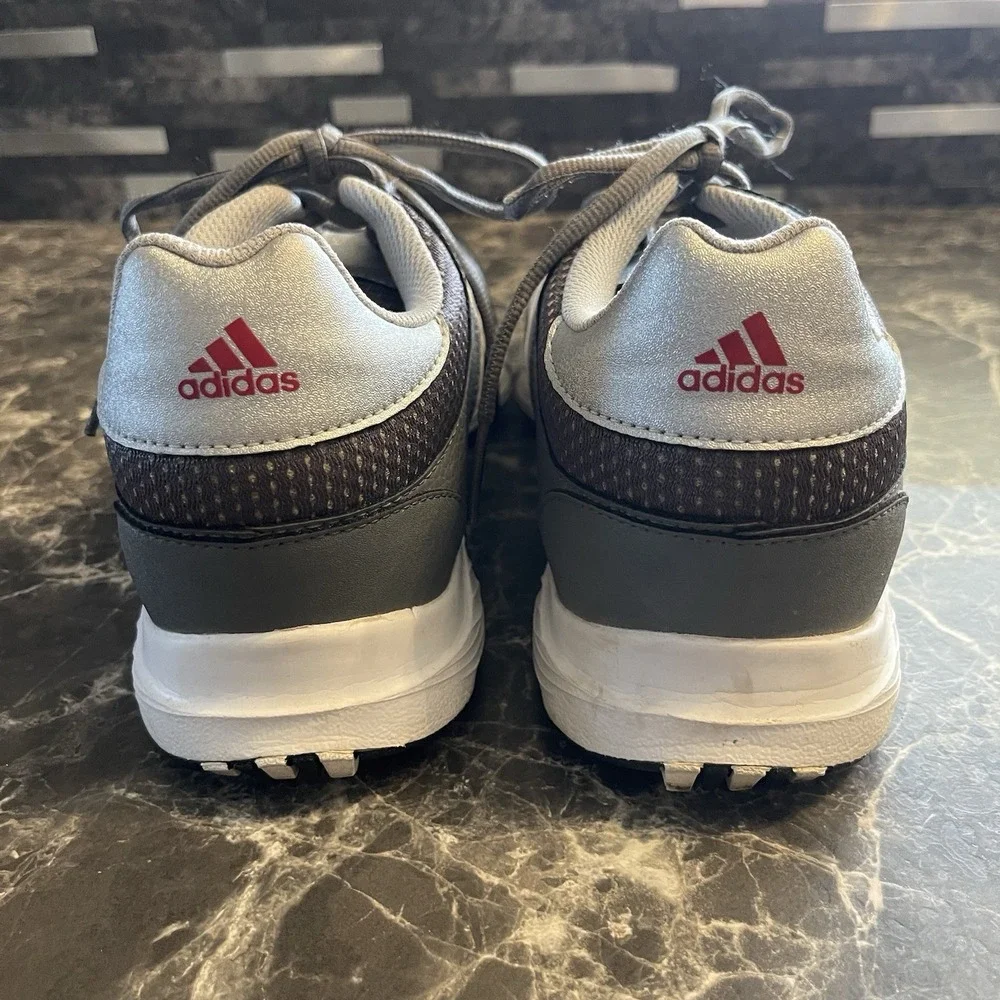 Adidas Tech Traxion Golf‎ Shoes  Men's Gray/ White Size 8.5  NWOT